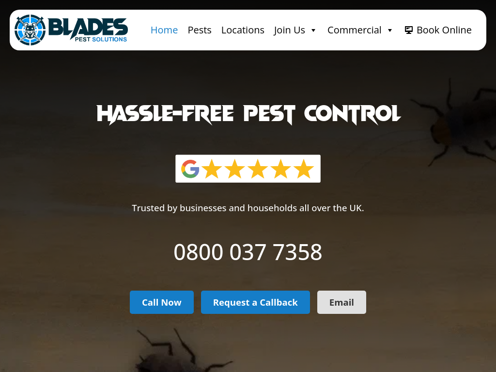 Screenshot of Blades Pest Solutions